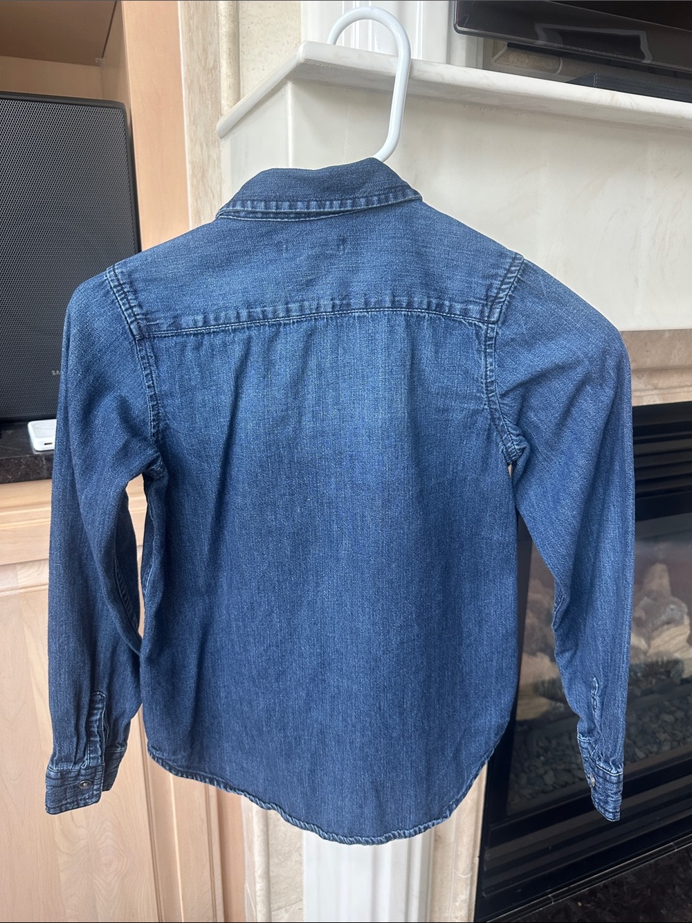 GAP Girls Denim Button-Down Shirt with long Cardigan - Picture 5 of 10
